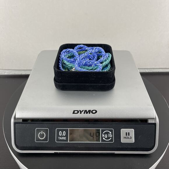 Nolan Miller LOT Glass - Green, Turquoise, Blue Bugle Bead Necklaces 36" signed - Picture 5 of 5